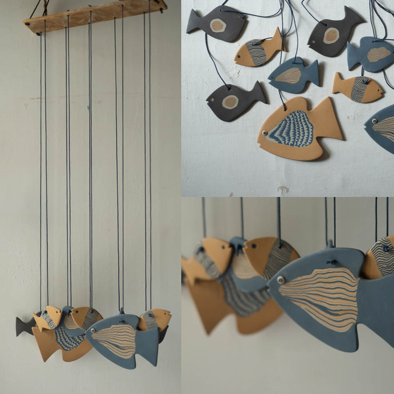 online Handmade Ceramic Chimes - Hangings