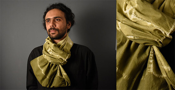 64 Square ♢ Clamp Dyed Cotton Stole ♢ 2