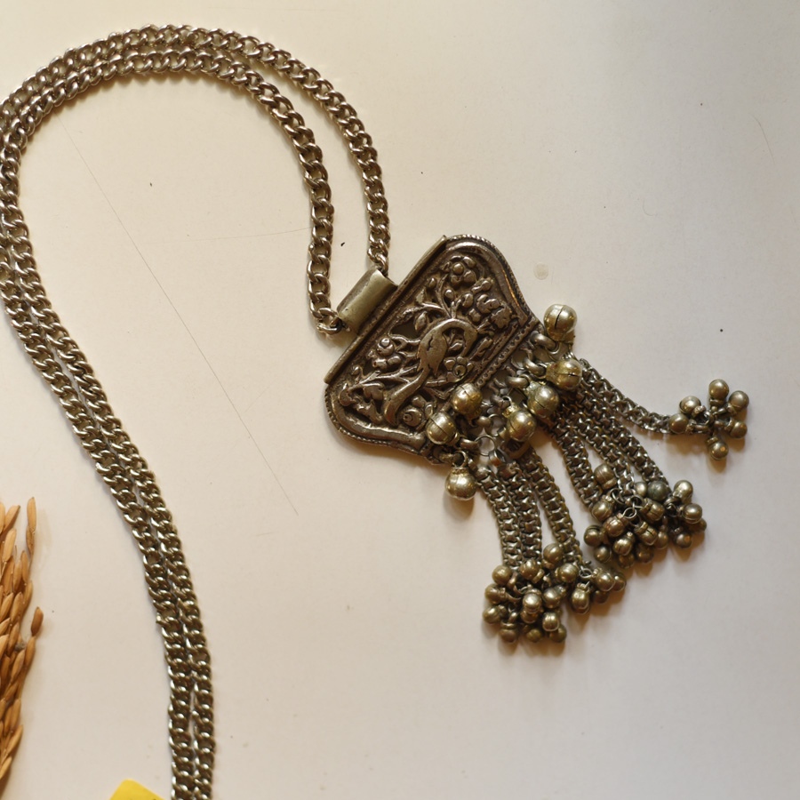 shop Handmade Vintage Jewelry - Banjara Long Chain Necklace