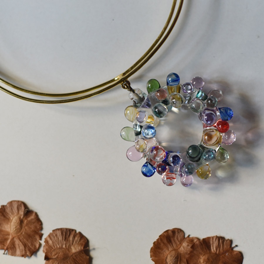 online Handmade designer glass Necklace 