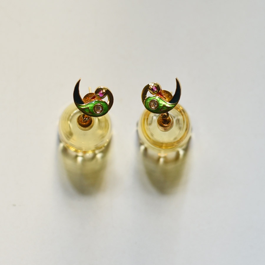 online Handmade designer glass earring - Perrot Jhumka