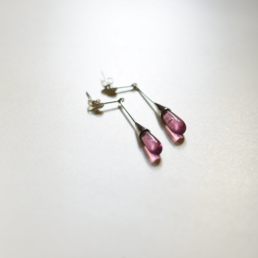 online Handmade designer glass Pink earring