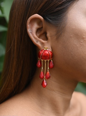 online Handmade designer glass earring - Anaar