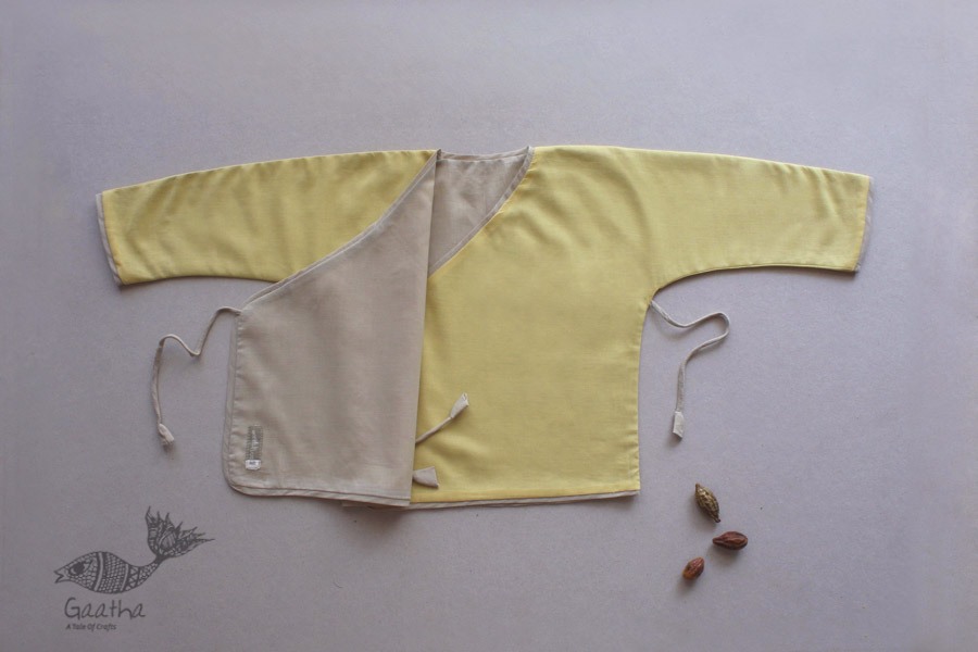 Infant Organic Cotton Garment ★ Yellow Mellow Reversible Wrap ★ 16