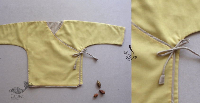 Infant Organic Cotton Garment ★ Yellow Mellow Reversible Wrap ★ 16