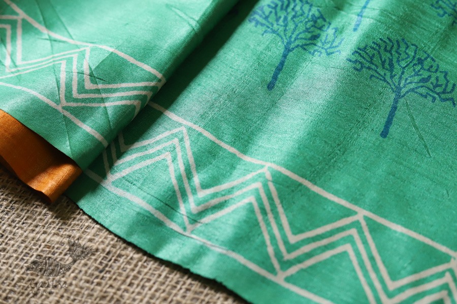 मेघा ❈  Tussar Silk / Block Printed Saree ❈ 25