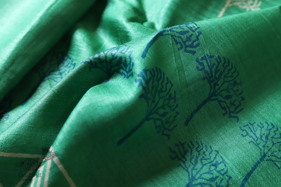 मेघा ❈  Tussar Silk / Block Printed Saree ❈ 25