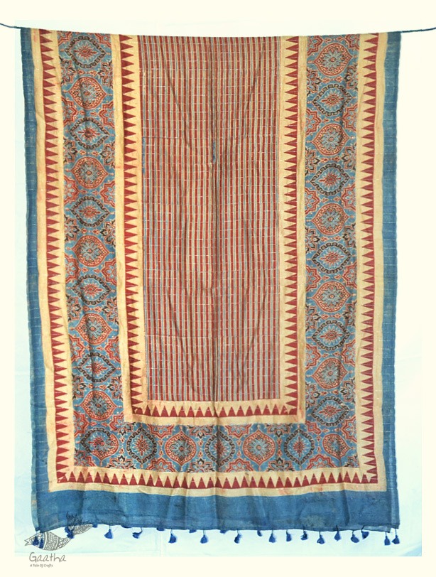 Nirupama ☙ Chanderi Ajrakh Dupatta ☙ 5