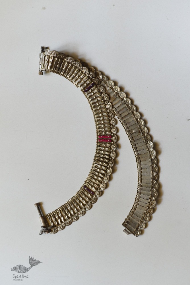 shop Ethnic Banjara White Metal Payal
