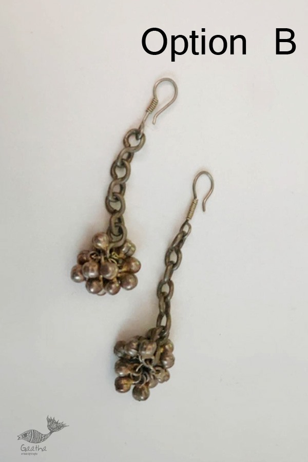 shop Vintage White Metal Earring