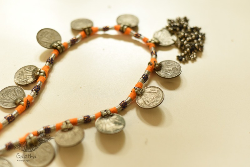 shop Handmade Rabari Long Coin Necklace
