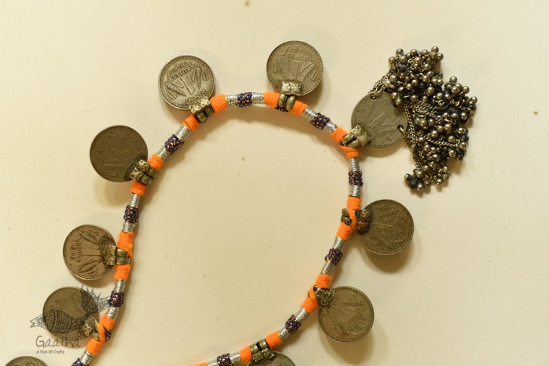 shop Handmade Rabari Long Coin Necklace