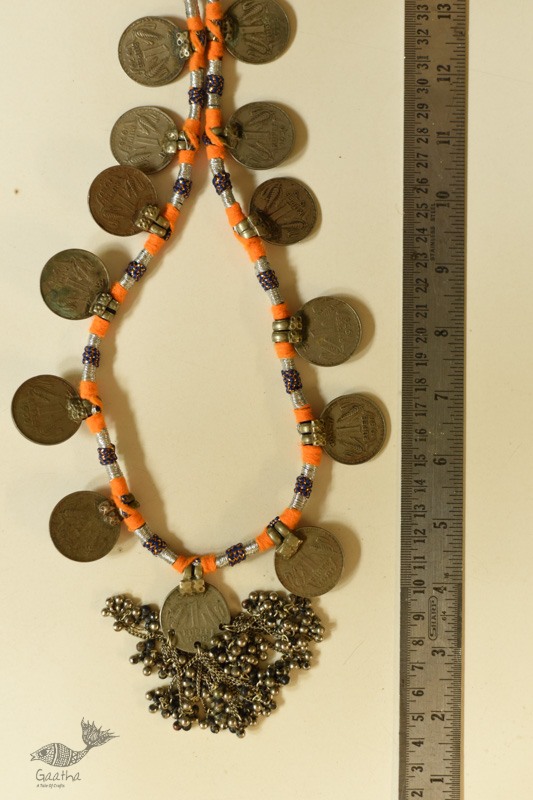 shop Handmade Rabari Long Coin Necklace