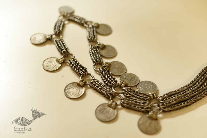 shop Handmade Heavy Chain & Coin Vintage Necklace