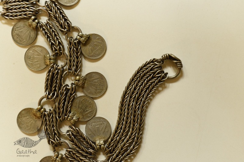 shop Handmade Heavy Chain & Coin Vintage Necklace