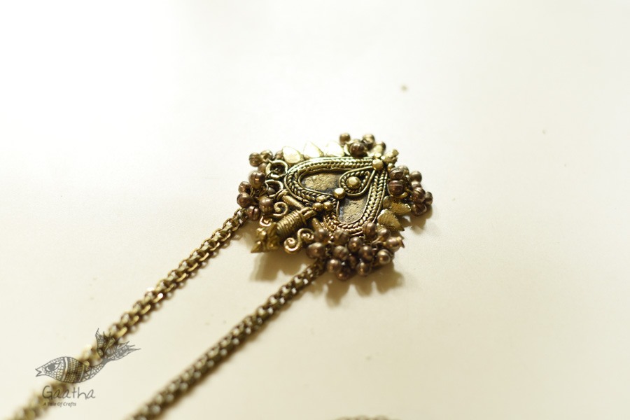 shop Banjara Jewelry - Brass & White Metal Necklace