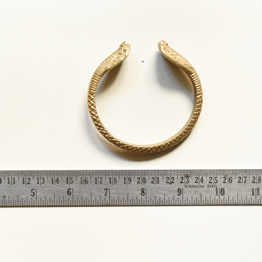 shop Handmade Brass Unisex Solid Kada - Snake