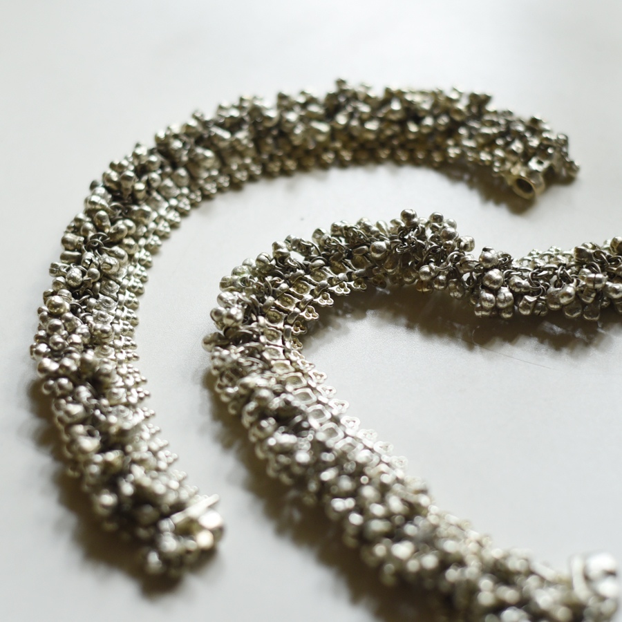 shop Antique Finish - White Metal Ghungru Payal (Pair)