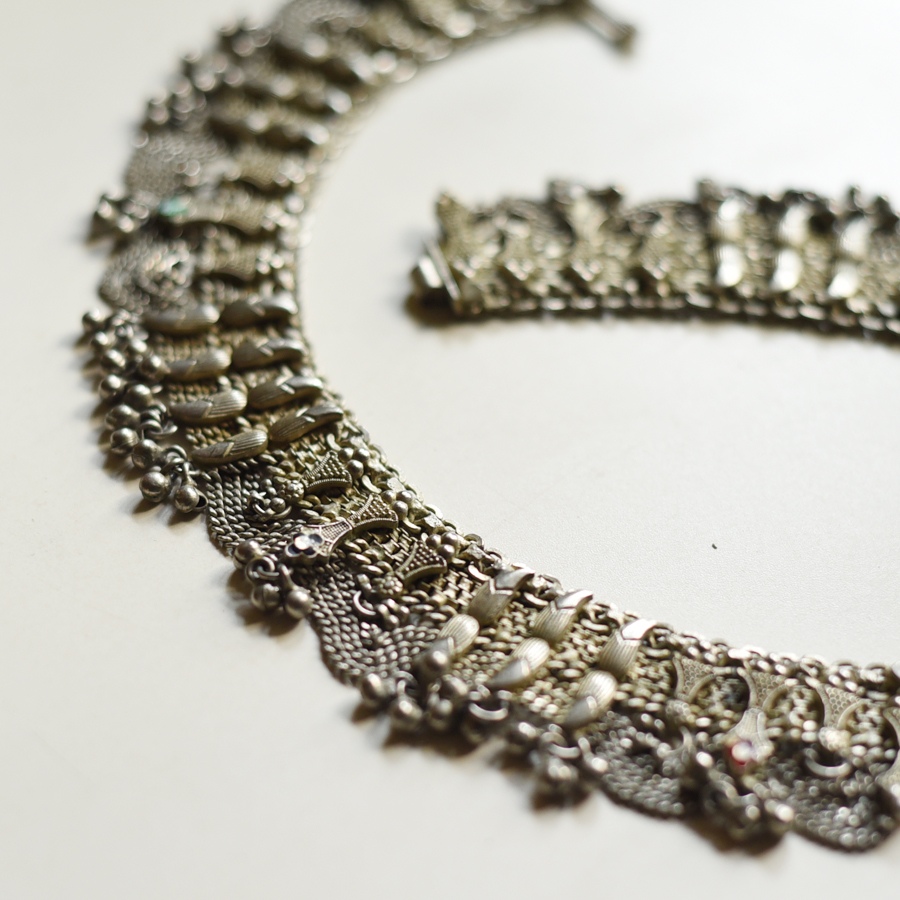 shop Antique Finish - White Metal Payal (Pair)