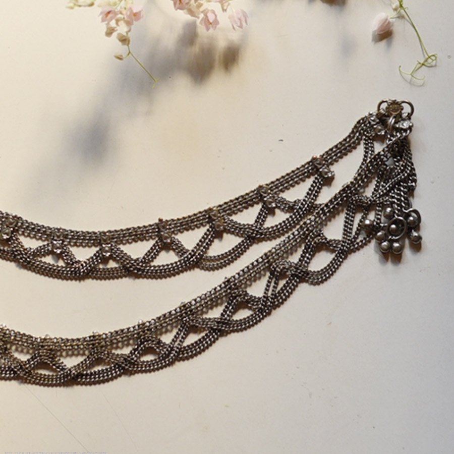 shop Vintage Jewelry | Rabari Waist Belt / Kamar Bandh Jhaalar Ghunghru
