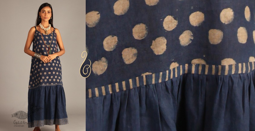 Indigo Collection | Linen maxi with block print  | 11