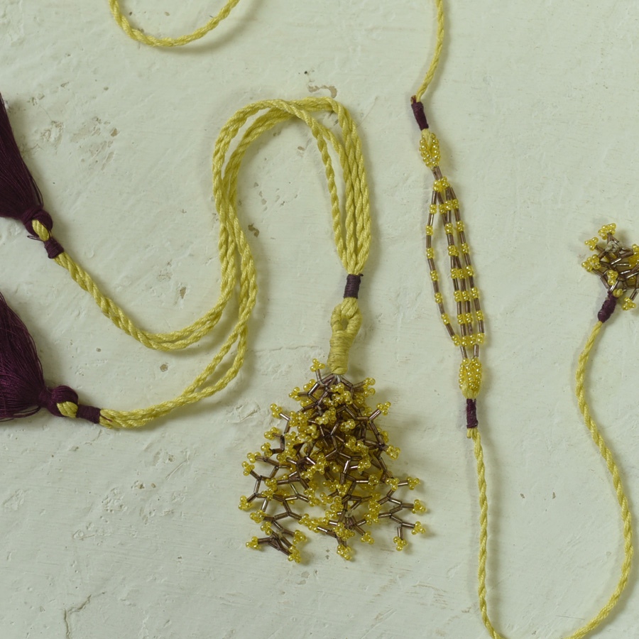 shop Handmade Rakhi - Pink Corel Bhai Rakhi 