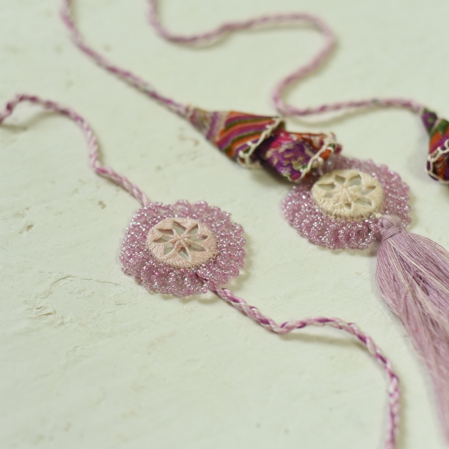 Handmade Rakhi | Lavender Jumki Bhai-Bhabhi Rakhi Set