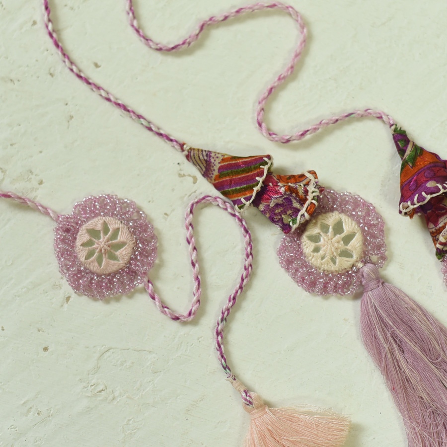 Handmade Rakhi | Lavender Jumki Bhai-Bhabhi Rakhi Set