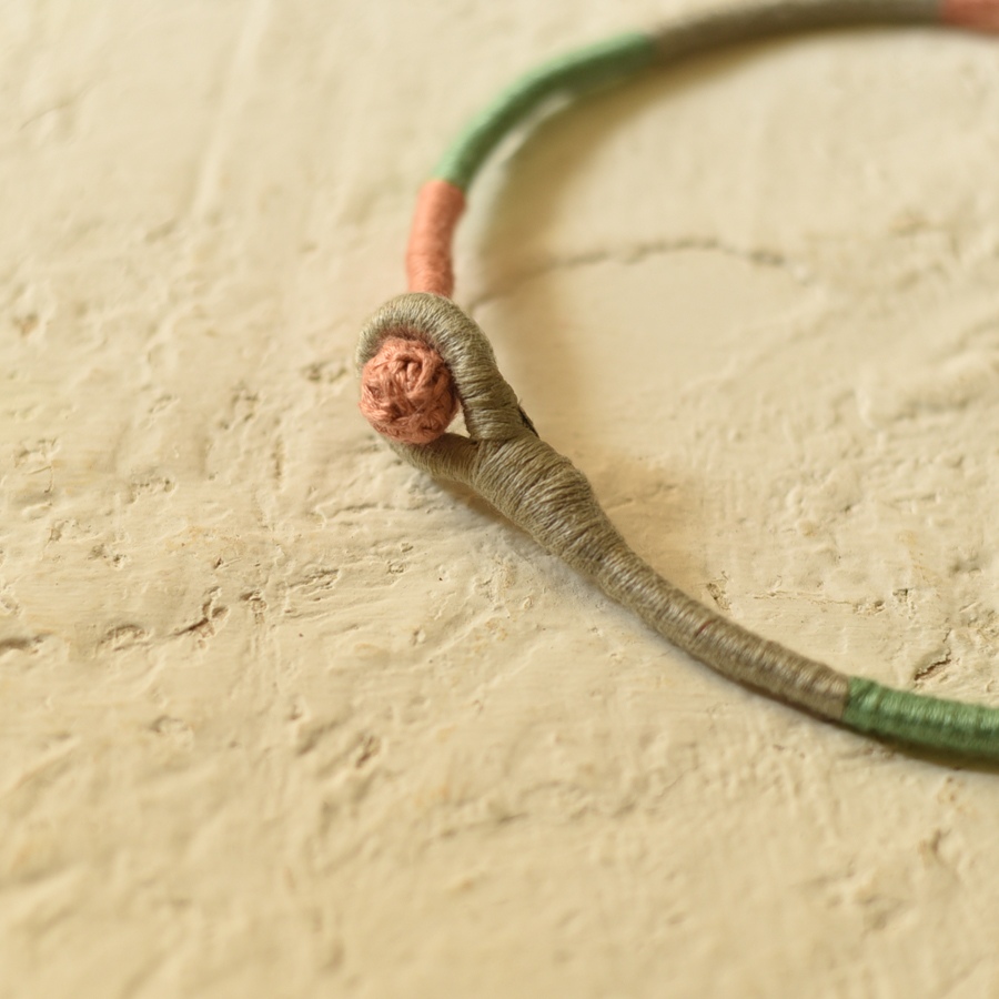 Designer Banjara Handmade Embroidered Necklaces in Light Green & Pink