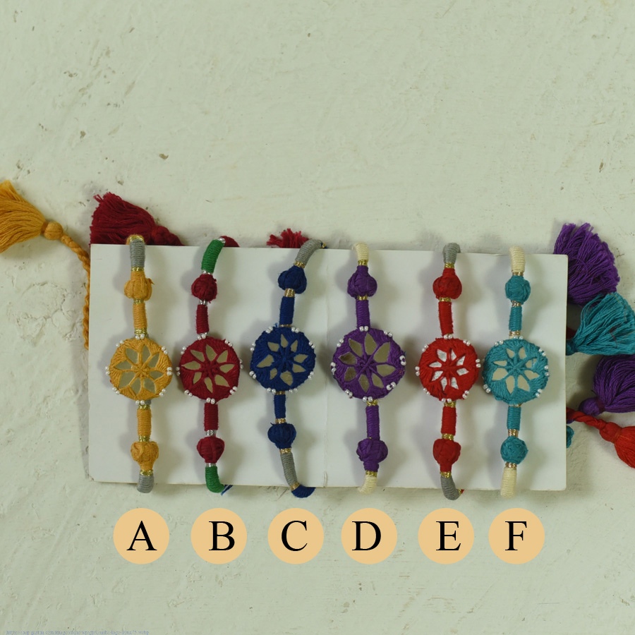 shop Handmade Rakhi - Patva Rakhi ( Six Color Options )