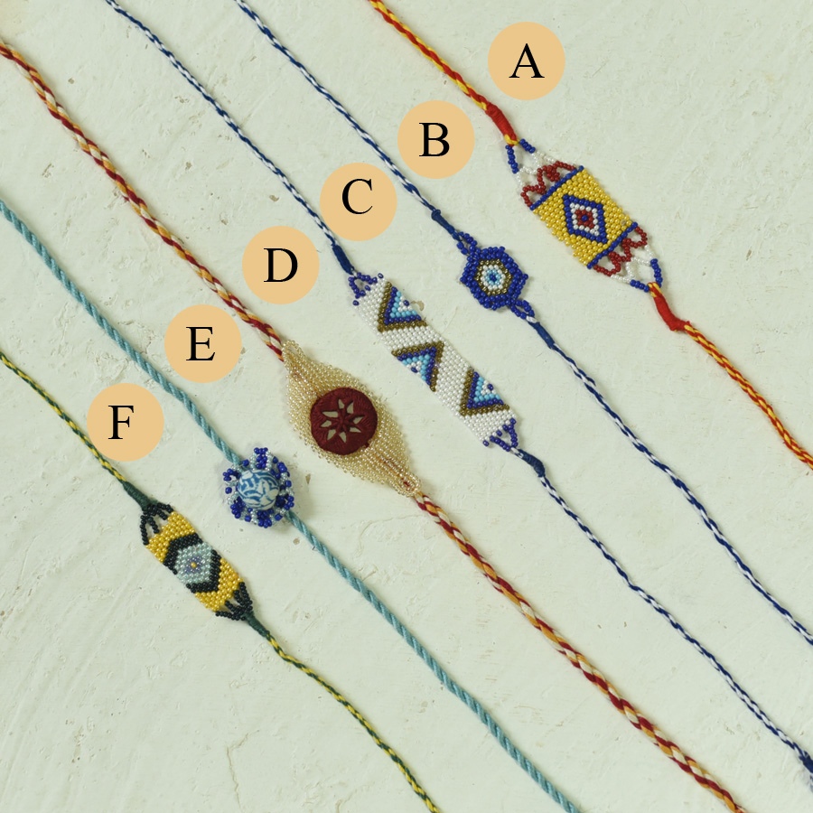 shop Handmade Rakhi - Bead Rakhis ( Six Options )