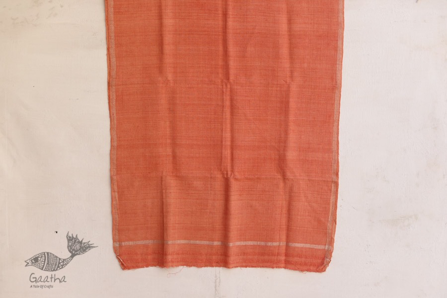 रस्म ☸ Handwoven . Natural Color ☸ Matka Silk Zari Dupatta ☸ 1