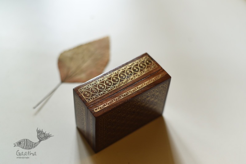 shop Handcrafted Wood Inlay Box / Tarkashi Jewelry Box