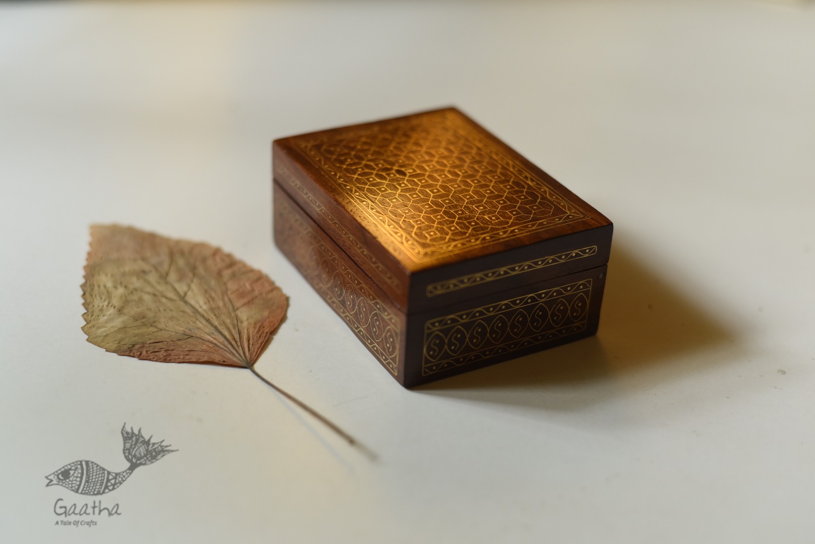 shop Wooden Brass Inlay Box