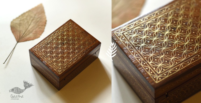 shop Handcrafted Wood Inlay Box / Tarkashi Jewelry Box