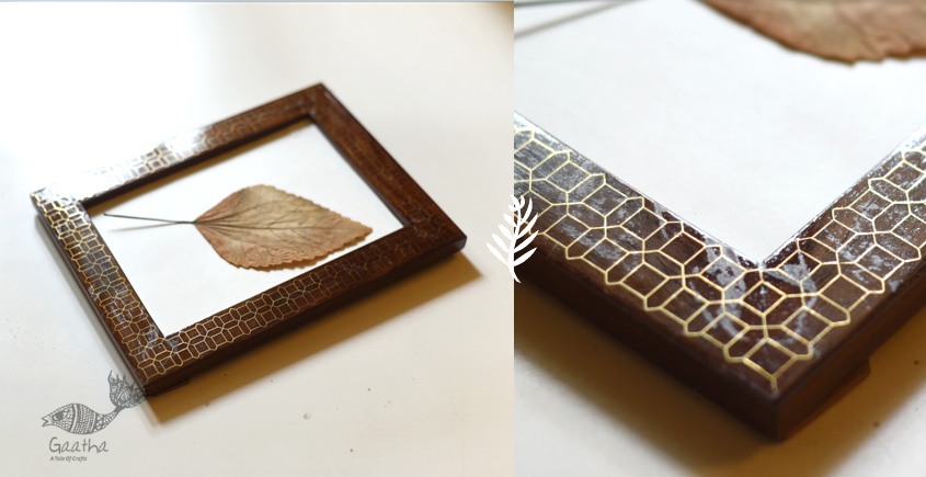 shop Wood Inlay with Brass Wire ~ Tarkashi Photo Frame