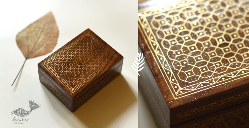 shop Wooden Brass Inlay Box