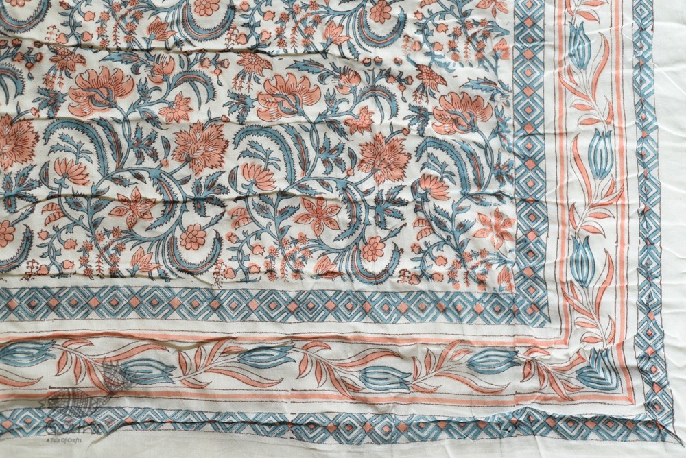 shop Pure Cotton Sanganeri Jaipuri Razai/Quilt (Single Bed)