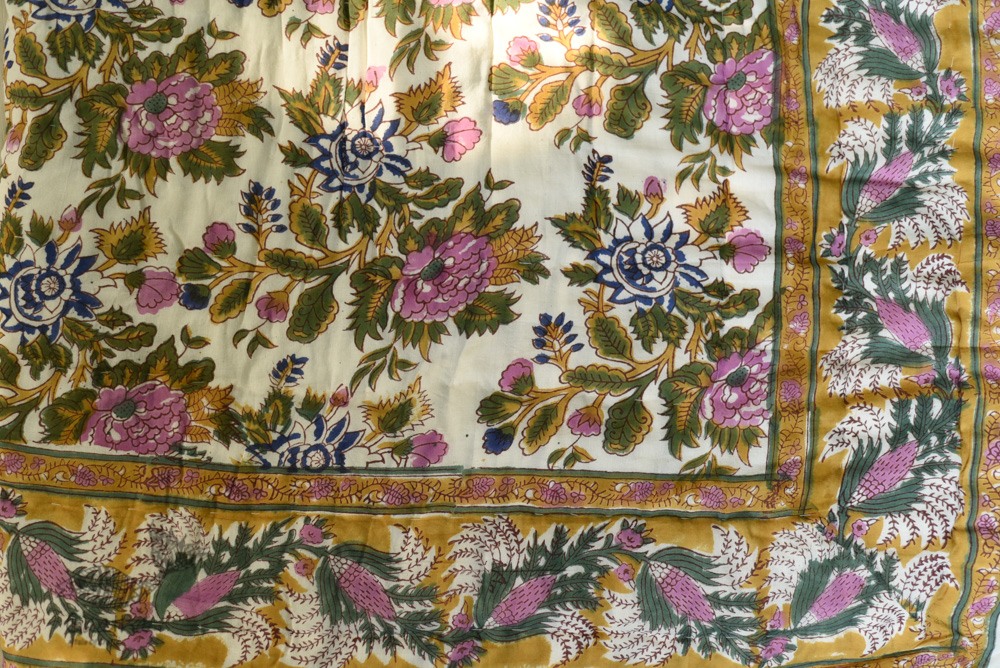 shop Jaipuri Razai / Quilt - Sanganeri Block Print Double Bed