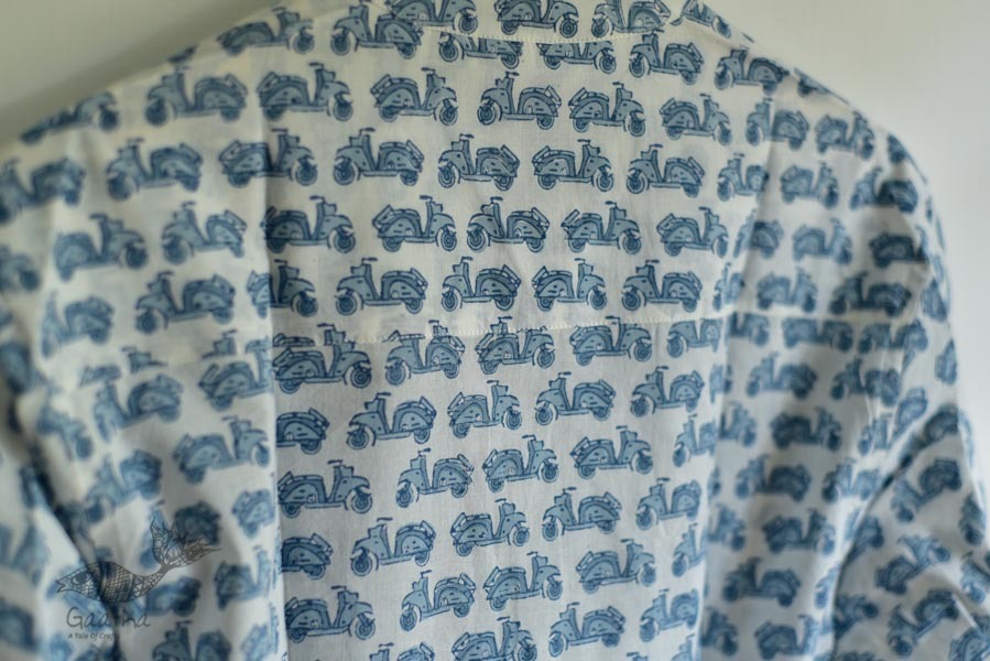 shop Sanganeri printed Cotton Full Sleeve Shirt 