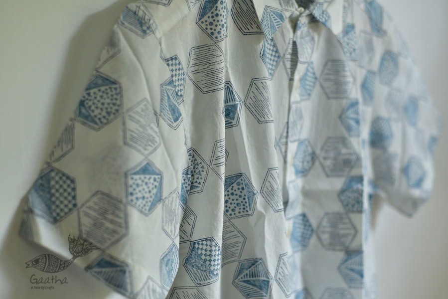 Sing of Spring ✯ Sanganeri ✯ Cotton Half Sleeve Shirt ✯ 32