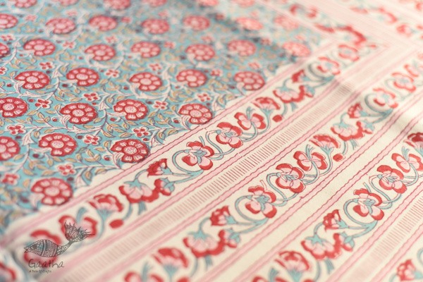 shop Sanganeri Hand block Printed Bedsheet