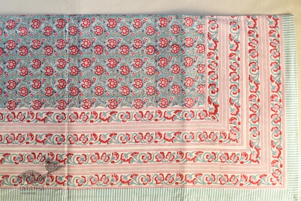 shop Sanganeri Hand block Printed Bedsheet