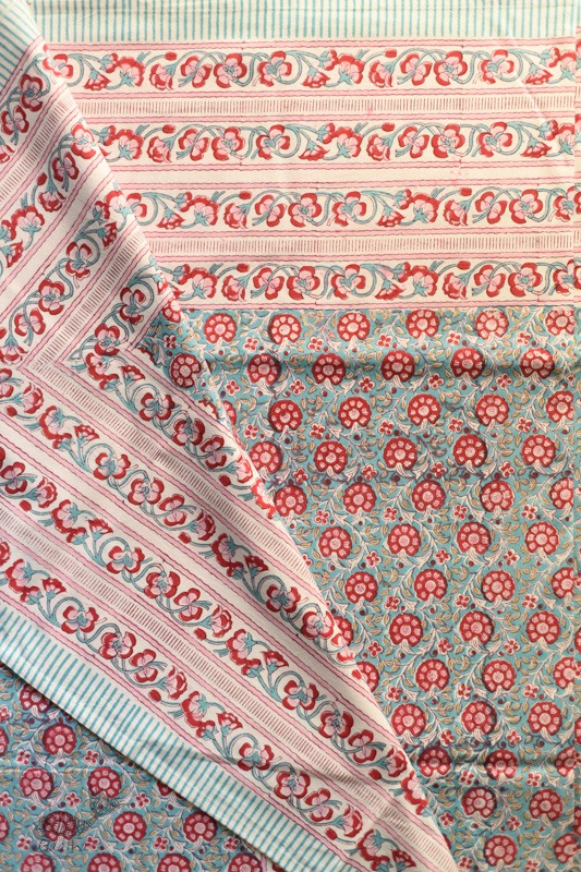 shop Sanganeri Hand block Printed Bedsheet