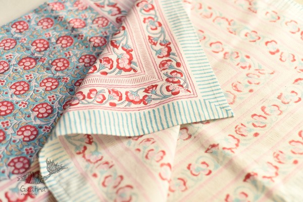 shop Sanganeri Hand block Printed Bedsheet