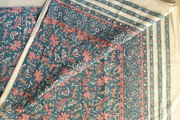 shop Sanganeri Hand block Printed Bedsheet