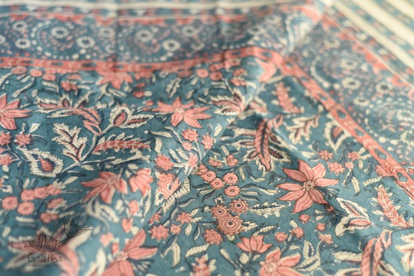 shop Sanganeri Hand block Printed Bedsheet