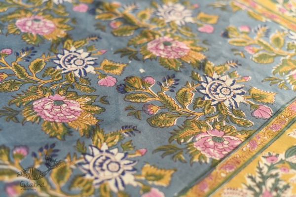 shop Sanganeri Hand block Printed Bedsheet