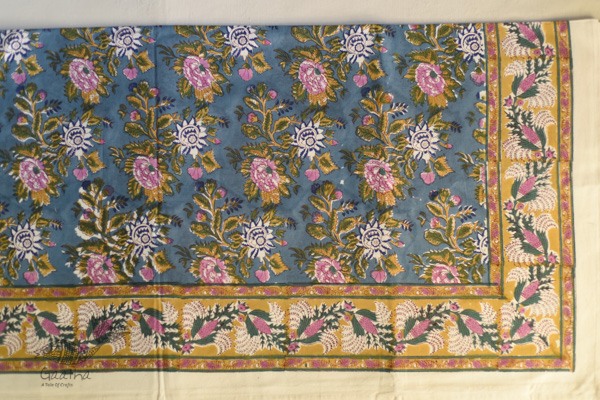 shop Sanganeri Hand block Printed Bedsheet