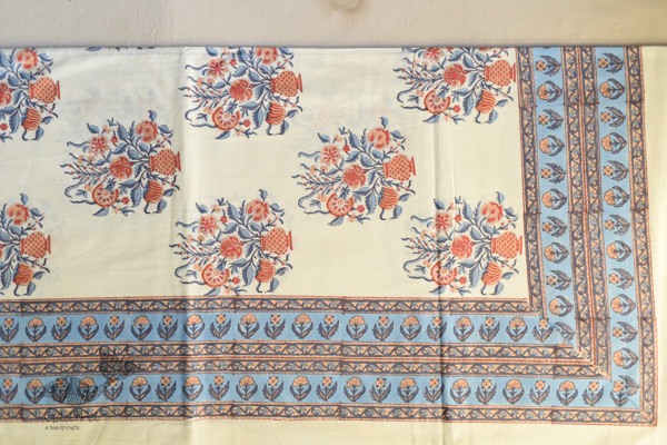 shop Sanganeri Hand block Printed Bedsheet